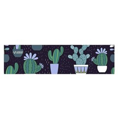 Cactus Pattern Satin Scarf (oblong)