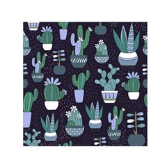 Cactus Pattern Small Satin Scarf (square) by allthingseveryone