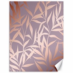 Rose Gold, Asian,leaf,pattern,bamboo Trees, Beauty, Pink,metallic,feminine,elegant,chic,modern,wedding Canvas 18  X 24  