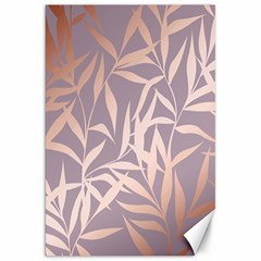 Rose Gold, Asian,leaf,pattern,bamboo Trees, Beauty, Pink,metallic,feminine,elegant,chic,modern,wedding Canvas 20  X 30  