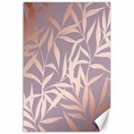 rose gold, asian,leaf,pattern,bamboo trees, beauty, pink,metallic,feminine,elegant,chic,modern,wedding Canvas 24  x 36  23.35 x34.74  Canvas - 1