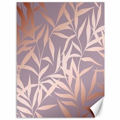 Rose Gold, Asian,leaf,pattern,bamboo Trees, Beauty, Pink,metallic,feminine,elegant,chic,modern,wedding Canvas 36  X 48   by NouveauDesign