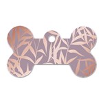 rose gold, asian,leaf,pattern,bamboo trees, beauty, pink,metallic,feminine,elegant,chic,modern,wedding Dog Tag Bone (Two Sides) Back