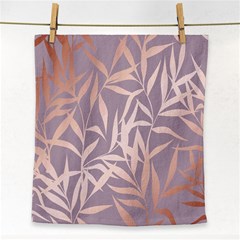 Rose Gold, Asian,leaf,pattern,bamboo Trees, Beauty, Pink,metallic,feminine,elegant,chic,modern,wedding Face Towel by NouveauDesign