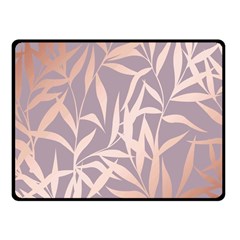 Rose Gold, Asian,leaf,pattern,bamboo Trees, Beauty, Pink,metallic,feminine,elegant,chic,modern,wedding Fleece Blanket (small)