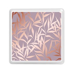 Rose Gold, Asian,leaf,pattern,bamboo Trees, Beauty, Pink,metallic,feminine,elegant,chic,modern,wedding Memory Card Reader (square)  by NouveauDesign