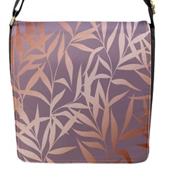 Rose Gold, Asian,leaf,pattern,bamboo Trees, Beauty, Pink,metallic,feminine,elegant,chic,modern,wedding Flap Messenger Bag (s) by NouveauDesign