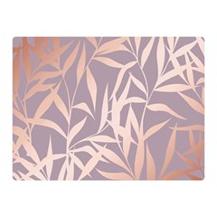 Rose Gold, Asian,leaf,pattern,bamboo Trees, Beauty, Pink,metallic,feminine,elegant,chic,modern,wedding Double Sided Flano Blanket (mini) 