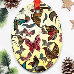 Colorful Butterflies Ornament (oval)