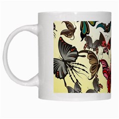 Colorful Butterflies White Mugs by allthingseveryone