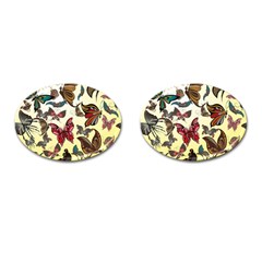 Colorful Butterflies Cufflinks (oval)