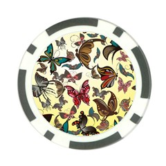 Colorful Butterflies Poker Chip Card Guard