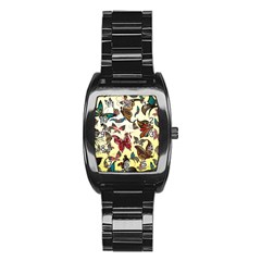 Colorful Butterflies Stainless Steel Barrel Watch by allthingseveryone