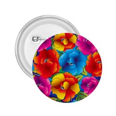 Neon Colored Floral Pattern 2 25  Buttons by allthingseveryone