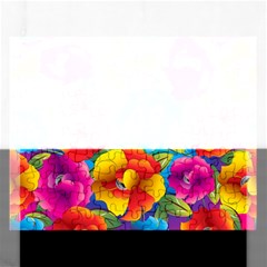 Neon Colored Floral Pattern Rectangular Jigsaw Puzzl by allthingseveryone