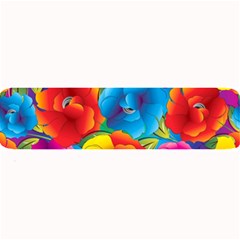 Neon Colored Floral Pattern Large Bar Mats