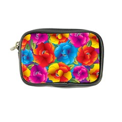 Neon Colored Floral Pattern Coin Purse