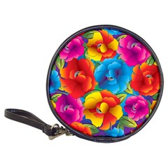 Neon Colored Floral Pattern Classic 20-cd Wallets