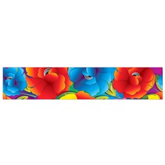 Neon Colored Floral Pattern Small Flano Scarf by allthingseveryone