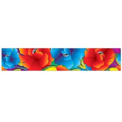 Neon Colored Floral Pattern Large Flano Scarf  by allthingseveryone