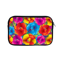 Neon Colored Floral Pattern Apple Macbook Pro 13  Zipper Case by allthingseveryone