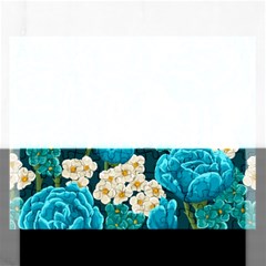 Light Blue Roses And Daisys Rectangular Jigsaw Puzzl by allthingseveryone