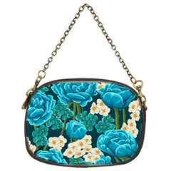 Light Blue Roses And Daisys Chain Purses (one Side)  by allthingseveryone