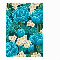 Light Blue Roses And Daisys Small Garden Flag (two Sides) by allthingseveryone