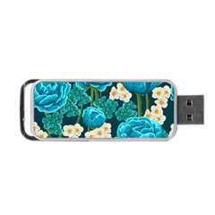 Light Blue Roses And Daisys Portable Usb Flash (one Side) by allthingseveryone