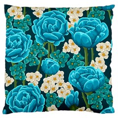 Light Blue Roses And Daisys Standard Flano Cushion Case (one Side) by allthingseveryone