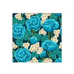 Light Blue Roses And Daisys Satin Bandana Scarf by allthingseveryone