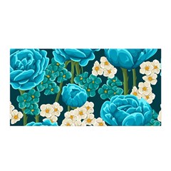 Light Blue Roses And Daisys Satin Wrap by allthingseveryone