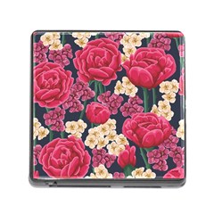 Pink Roses And Daisies Memory Card Reader (square) by allthingseveryone