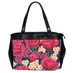 Pink Roses And Daisies Office Handbags (2 Sides)  by allthingseveryone