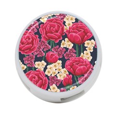 Pink Roses And Daisies 4-port Usb Hub (one Side) by allthingseveryone