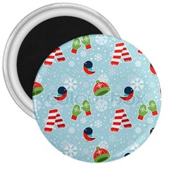 Winter Fun Pattern 3  Magnets by allthingseveryone