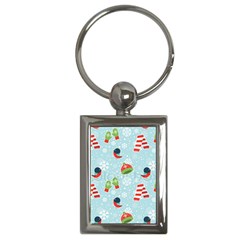 Winter Fun Pattern Key Chains (rectangle)  by allthingseveryone