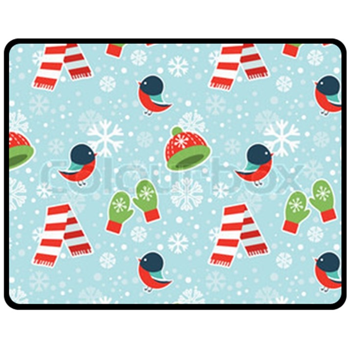 Winter Fun Pattern Fleece Blanket (Medium) 