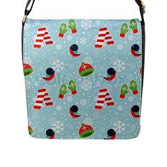 Winter Fun Pattern Flap Messenger Bag (l)  by allthingseveryone