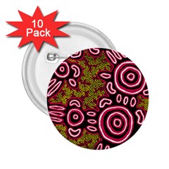 Aboriginal Art - You Belong 2 25  Buttons (10 Pack)  by hogartharts