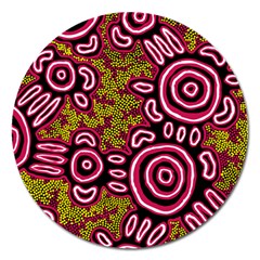 Aboriginal Art - You Belong Magnet 5  (round) by hogartharts