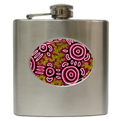 Aboriginal Art - You Belong Hip Flask (6 Oz) by hogartharts