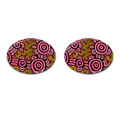 Aboriginal Art - You Belong Cufflinks (oval) by hogartharts