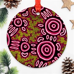 Aboriginal Art - You Belong Round Ornament (two Sides)