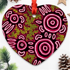 Aboriginal Art - You Belong Heart Ornament (two Sides)