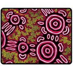 Aboriginal Art - You Belong Fleece Blanket (medium)  by hogartharts