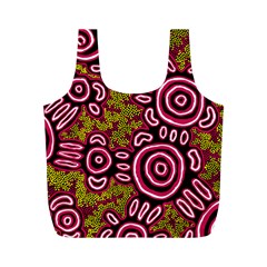 Aboriginal Art - You Belong Full Print Recycle Bags (m)  by hogartharts