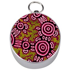 Aboriginal Art - You Belong Silver Compasses by hogartharts