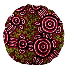 Aboriginal Art - You Belong Large 18  Premium Flano Round Cushions