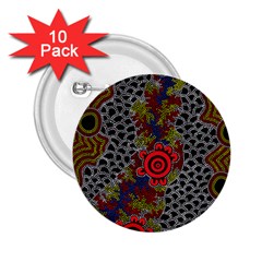 Aboriginal Art - Campsite 2 25  Buttons (10 Pack)  by hogartharts